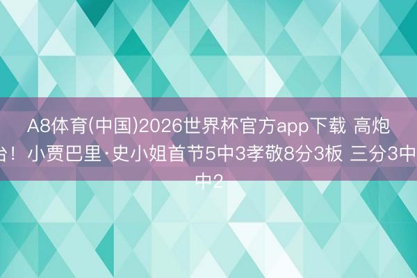 A8体育(中国)2026世界杯官方app下载 高炮台！小贾巴里·史小姐首节5中3孝敬8分3板 三分3中2