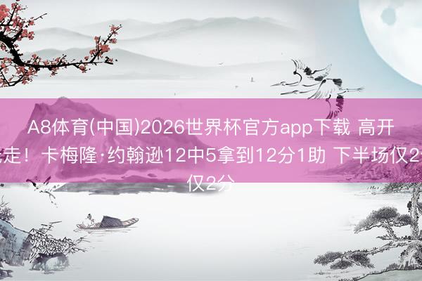 A8体育(中国)2026世界杯官方app下载 高开低走！卡梅隆·约翰逊12中5拿到12分1助 下半场仅2分