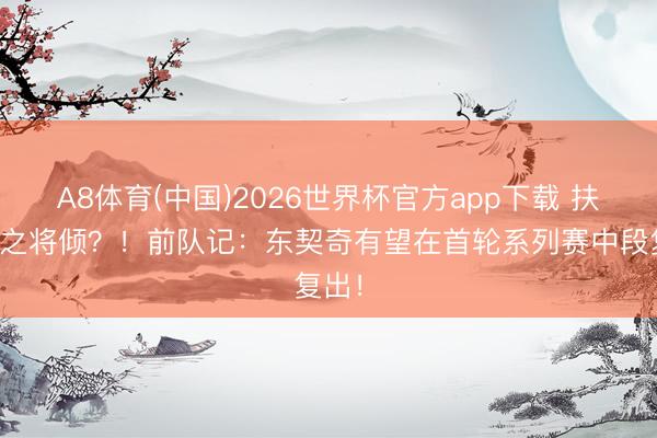 A8体育(中国)2026世界杯官方app下载 扶大厦之将倾？！前队记：东契奇有望在首轮系列赛中段复出！
