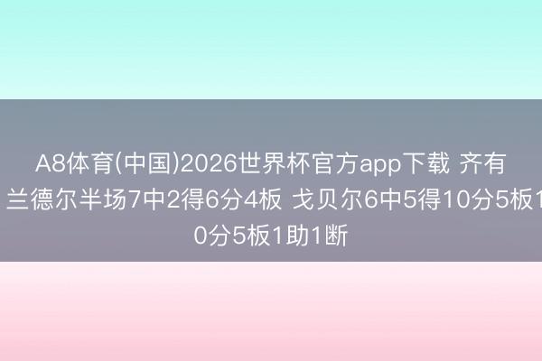 A8体育(中国)2026世界杯官方app下载 齐有阐扬！兰德尔半场7中2得6分4板 戈贝尔6中5得10分5板1助1断