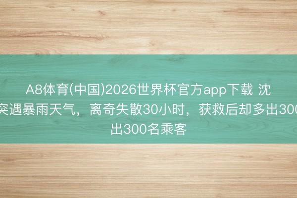 A8体育(中国)2026世界杯官方app下载 沈阳列车突遇暴雨天气，离奇失散30小时，获救后却多出300名乘客