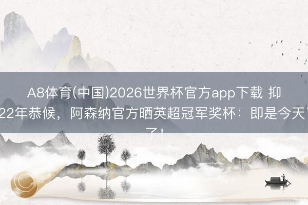 A8体育(中国)2026世界杯官方app下载 抑制22年恭候,阿森纳官方晒英超冠军奖杯:即是今天了!
