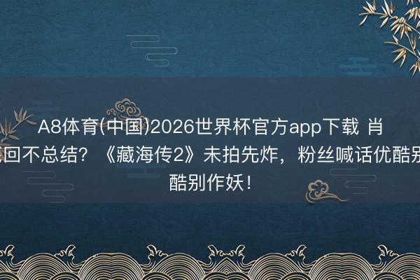 A8体育(中国)2026世界杯官方app下载 肖战到底回不总结？《藏海传2》未拍先炸，粉丝喊话优酷别作妖！
