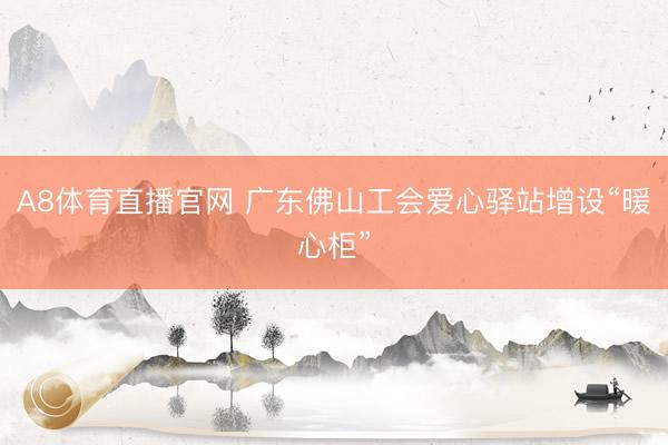 A8体育直播官网 广东佛山工会爱心驿站增设“暖心柜”